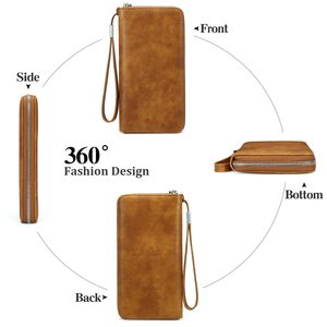 Women's Wallet Large Capacity Multi Card Slots RFID Blocking Zipper <b>Clutch</b> <b>Bag</b> Everyday Use - Product Image 4