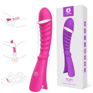 Produk Seks S-HANDE Vibrator Dildo Bebas Liar 9 Mode Getar Penis Dildo Mainan Seks Vibrator Dildo untuk Wanita