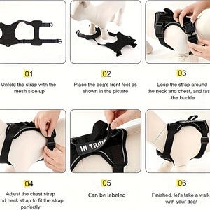 Özel Pet koşum lüks taktik köpek koşum seti göğüs köpek 1000D naylon kamuflaj köpek koşum seti - Product Image 6