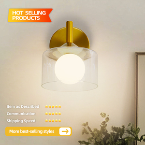 Nordic American Creative Glass <b>Wall</b> Lamp Indoor <b>Wall</b> <b>Sconce</b> Bathroom Vanity Light for Living Room Bedroom Corridor Aisle Hotel - Product Image 2