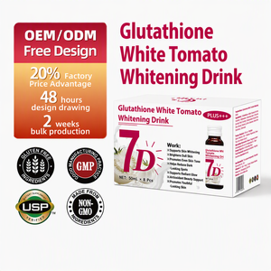 Bebida Blanqueadora DUOZI Glutathione White Tomato 50mL x 8 Unidades, Líquido Oral para Aclarar la Piel, Antioxidante, Apoyo a la Belleza - Product Image 3