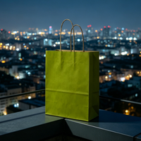 Directe fabriekslevering Morandi-kleurige kraftpapieren cadeauhandtas, bulk, grote bestelling, op maat bedrukt