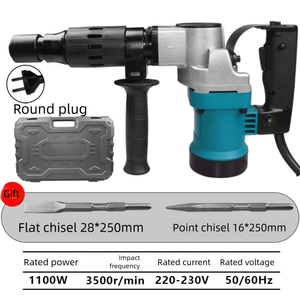 <span class=keywords><strong>Martillo</strong></span> <span class=keywords><strong>Demoledor</strong></span> Eléctrico de 1100W, 110V/220V, Doble Voltaje, Mango en T, Rompedor de Concreto para Demolición de Muros de Piedra - Product Image 2
