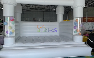 Château gonflable commercial blanc pour mariage avec ballons à l'intérieur, idéal pour les sauts en extérieur, les fêtes d'<span class=keywords><strong>anniversaire</strong></span> en famille et les activités commerciales - Product Image 4
