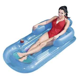 PVC Inflável Água Float Lounger Verão Água Sofá Colorido Braço Personalizado Drop Stitch Easy Pull Strap - Product Image 5