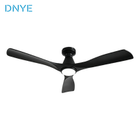 Ventilateur de plafond moderne de 52 pouces en ABS avec lumière, moteur DC, style simple, haute qualité, faible consommation d'énergie