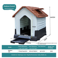Niches pour chiens d'extérieur modernes, solides, résistantes aux intempéries, isolées, toutes saisons, protection contre la pluie et le soleil, pour chiens de taille moyenne et grande.