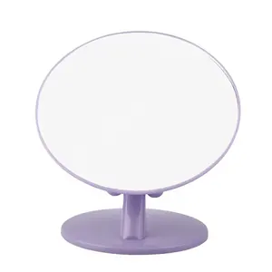 Professional Large round Acrylic Vanity Makeup Table with Base Cosmetic Mirror