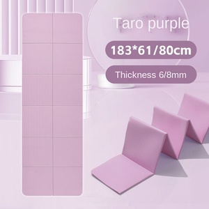 <span class=keywords><strong>Tappetino</strong></span> <span class=keywords><strong>Yoga</strong></span> Portatile 6mm Spessore TPE Antiscivolo Pieghevole Leggero 670g con Borsa <span class=keywords><strong>Viola</strong></span> Marca Dajiang 183cm Pilates Fitness Domestico - Product Image 1