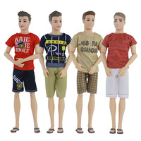 Werks bedarf 30cm bewegliche Gelenke Kunststoff Hübscher Junge Spielzeug puppen Kleidung Jeans hose Lose Weste Set Puppen kleidung Zubehör