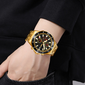 Reloj cronógrafo de lujo para hombre, reloj de pulsera deportivo de acero inoxidable, esfera taquimétrica con fecha, reloj resistente al agua hasta 30M - Product Image 2