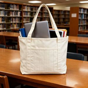 <b>Large</b> Capacity Canvas Tote <b>Bag</b> for Women Retro Casual Minimalist Single Shoulder Handbag - Product Image 4