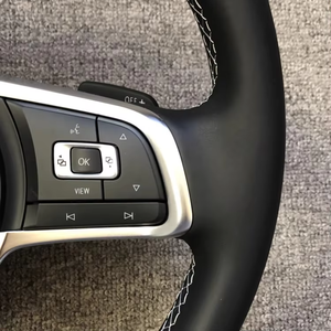 Volante de cuero LED para Volkswagen VW Golf 7,5 GTI MK7 Polo GTS GTD GTE Scirocco <span class=keywords><strong>R</strong></span> Passat CC <span class=keywords><strong>r</strong></span>-<span class=keywords><strong>line</strong></span> Jetta - Product Image 4