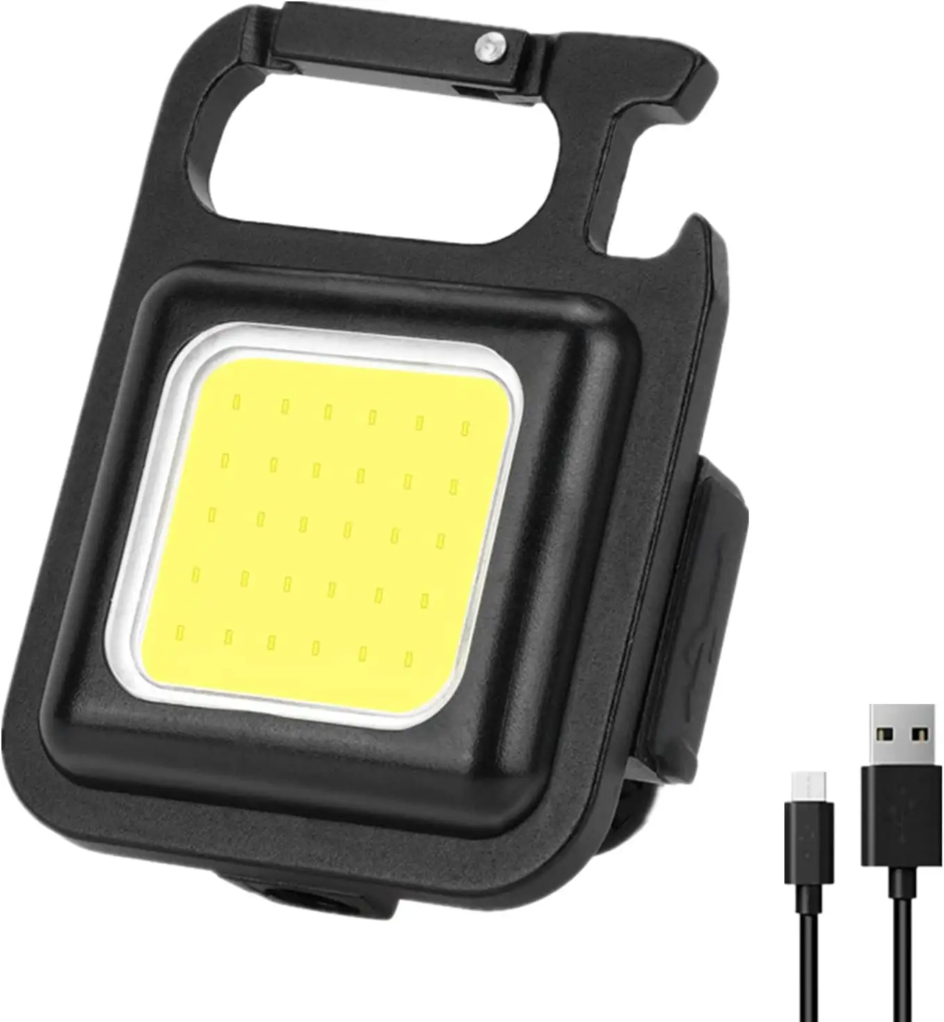 Mini Keychain COB Flashlight 500mAn Bright 4 Modes Multifunction Portable 500lm Pocket Light with Magnetic