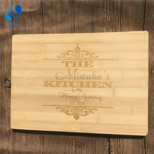 WanuoCraft-Tabla de queso con logotipo personalizado, tabla de charcutería, tabla de cortar de bambú, juego de tabla de cortar de madera con asa para Cocina - Product Image 2
