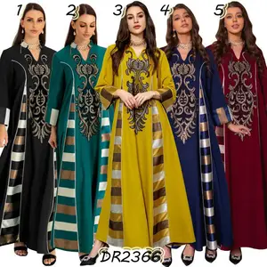 Latest New Abaya Muslim Dress Kaftan Dubai Turkish Casual Dresses For Lady