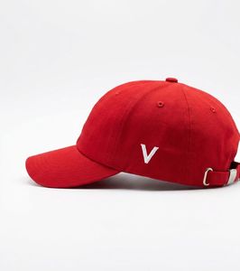Gorra <span class=keywords><strong>de</strong></span> Béisbol Urbana Estilo Cyber Street, Color Rojo Brillante, Logotipo Vertex V Bordado en 3D, Algodón Lavado, Estilo Hip Hop, Ajustable - Product Image 3