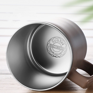 Vaso de <span class=keywords><strong>café</strong></span> de acero inoxidable 304 elegante al por mayor con mango duradero para <span class=keywords><strong>café</strong></span> caliente o helado - Product Image 5