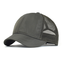 Gorra de béisbol de malla de verano de 6 paneles con visera corta, transpirable, estilo Dad Hat, ajustable, unisex, estilo Trucker, gorra de sol.