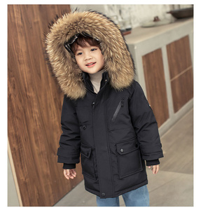 Nouveaux enfants hiver doudoune garçon vêtements épais chaud à capuche manteau enfants Parka vraie fourrure adolescent vêtements vêtements d'extérieur <span class=keywords><strong>habit</strong></span> <span class=keywords><strong>de</strong></span> <span class=keywords><strong>neige</strong></span> 2-12 ans - Product Image 2
