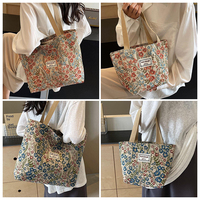 Logotipo personalizado de gran capacidad, nuevo bolso de mano de moda y versátil para mujer, bolso de lona para clase de estudiante, bolso de compras sencillo, bolso de mano