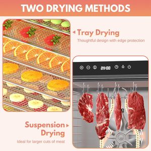 Mejor Venta de 20 bandejas de uso comercial de acero inoxidable Control Digital secador de frutas deshidratador de setas - Product Image 3