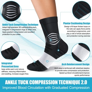 Fait sur mesure coupe basse <span class=keywords><strong>compression</strong></span> antimicrobienne sans couture course Circulation polyamide soutien de la voûte plantaire sport cheville chaussette de <span class=keywords><strong>Compression</strong></span> - Product Image 3