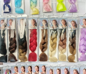 Perruque tressée jumbo ombrée de 24 pouces, 100g, en fibre synthétique haute température pour femmes, style dreadlocks africaines - Vente en gros - Product Image 5