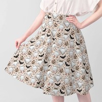 Tissu popeline 100% coton, écologique, imprimé numérique, motif fantômes disco Halloween, poids moyen, pour chemises filles et garçons, artisanat