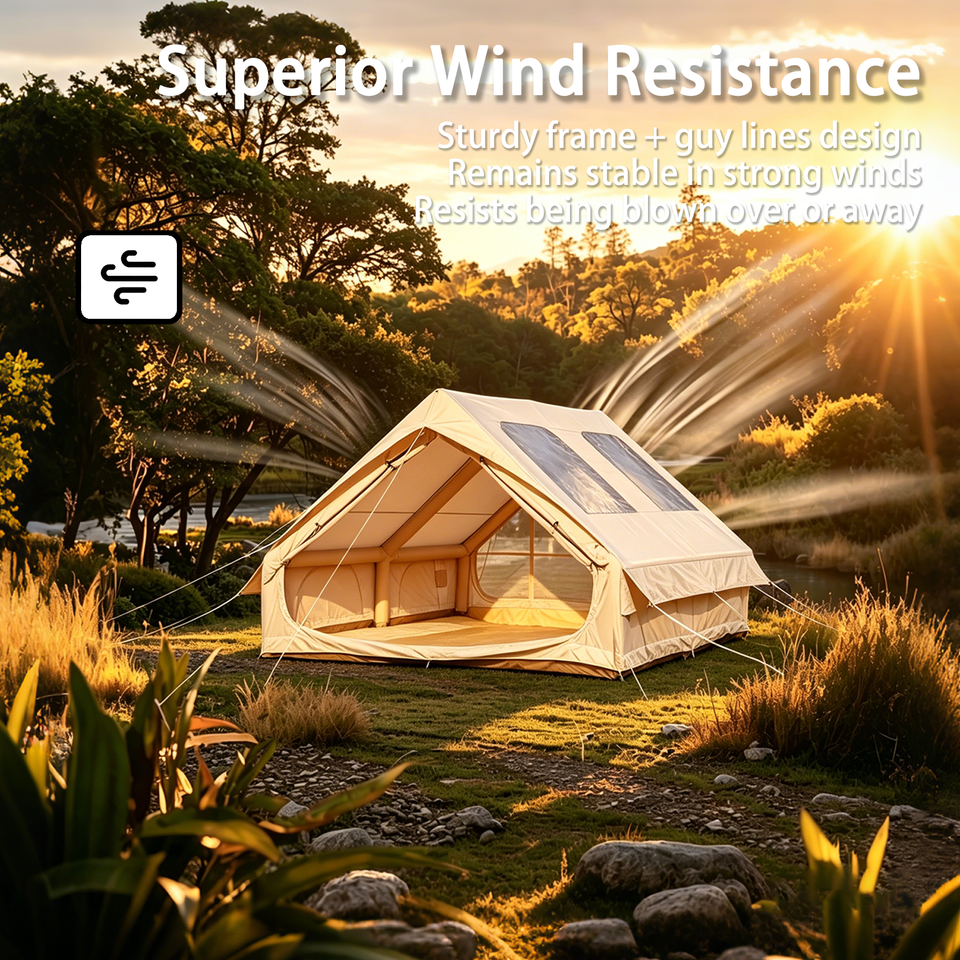 12sqm Luxury Inflatable Villa Tent, Large 12㎡ Family Air Tent with ...