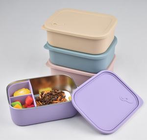 Portable Stainless Steel Bento <b>Lunch</b> <b>Box</b> Silicone Removable Divider Children Leak Proof <b>Heated</b> - Product Image 3