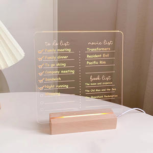 UCI กระดานข้อความอะคริลิคเรืองแสง,กระดานเขียนอะคริลิค <span class=keywords><strong>Led</strong></span> กระดานลบแห้งพร้อมขาตั้ง - Product Image 4