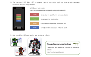 Robot Humanoide Bípedo con Visión Artificial para Educación, Venta al Por Mayor |   Kit de Programación de Robot Bailarín con Control por Aplicación, 18 Servomotores, Luces LED Multicolores - Product Image 5