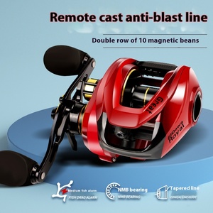Red <strong>Black</strong> Fishing Reel Genuine Long Casting Anti-Fry Line Reel with Water Drop Design Bait Casting <strong>Trolling</strong> Bait - Product Image 2