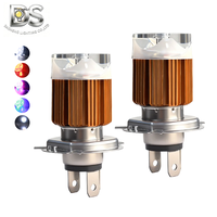 Ampoule LED 12-80V DC Stroboscopique RGB Hi-low BA20D H4 Angel Eye pour Phare de Moto et Lentille de Voiture Électrique