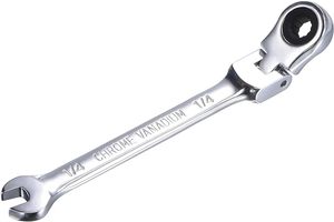 <span class=keywords><strong>1</strong></span>/4 <span class=keywords><strong>inch</strong></span> flex-đầu ratcheting kết hợp cờ lê cao cấp CR-V thép SAE 72 răng 12 điểm Ratchet Hộp kết thúc cờ lê công cụ - Product Image 2