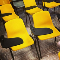 OKBUYCHAIR OK-505X PP Plastik Oturma Yüzeyi Çelik Boru Ayaklı İstiflenebilir Okul Sırası ve Sandalye Seti Yetişkinler İçin - Modern Ticari Mobilya