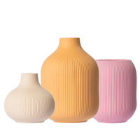 Vase en céramique transfrontalier en stock à pigment pur mat pour la décoration intérieure salon bureau hôtel-vase à fleurs d'art décoratif