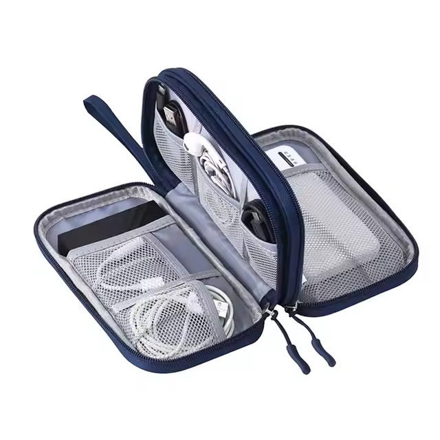Travel Cable Organizer Electronic Organizer Double Layers Portable Waterproof Pouch, Electronic Accessories Storage Case