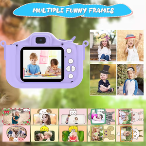 1080P Mini double objectif enfants appareil photo numérique mignon licorne dessin animé conception Selfie Projection caractéristiques CMOS cadeaux parfaits prix pour - Product Image 5