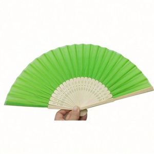 Japanese Hand Fan Decorative Angel and Bamboo Dragonfly <b>Pattern</b> for Home or Sports Perfect Promotional Gift - Product Image 1