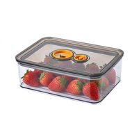 Boîte de rangement en plastique pour réfrigérateur, hermétique, pour conserver les fruits rouges, les fruits et la viande
