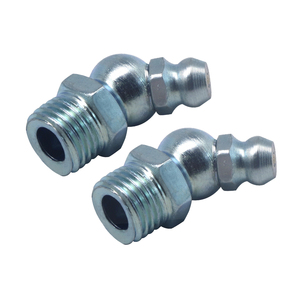 Puntone ingrassatore M10X1 a 45 gradi in acciaio zincato per manutenzione trattori: flusso affidabile garantito - Product Image 1