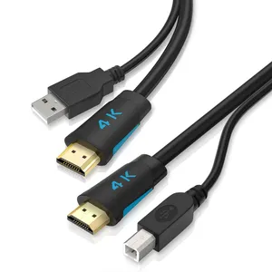 USB to HDMI Charging Cord Cable 1.6FT, USB 2.0 Male to HDMI Male Fast  Charger Cable, Compatible with USB to HDMI Device Such AS HDTV, Computer