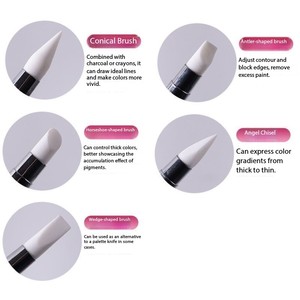 <span class=keywords><strong>Boson</strong></span> Glass Nouveauté Stylo à ongles double tête en silicone souple effet cristal, pinceau ovale en forme de cheveux, qualité professionnelle supérieure pour nail art - Product Image 3