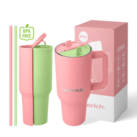 Gobelet isotherme à double compartiment pour café et eau, pour deux boissons différentes, idéal pour le camping, la randonnée, les boissons de bureau, la tasse qui ne se tient pas au cou