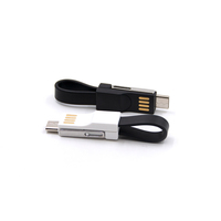 Cadeaux de promotion chauds câble de charge de téléphone Portable multi 3 en 1 câble de chargeur porte-clés câble de charge USB magnétique