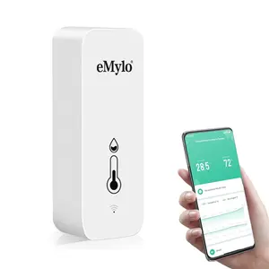 EMylo WiFi 온도 센서 습도계, 스마트 앱 및 데이터 기록 기능이 있는 스마트 온도계, 가정용 실내 온도계