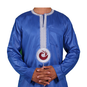 Vêtements islamiques pour hommes, couleurs brillantes, manches longues Kanzu avec pantalon, style décontracté, respirant, pour <span class=keywords><strong>prier</strong></span> - Product Image 4
