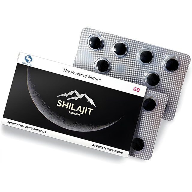 Wholesale OEM Himalayan Shilajit Tablets Rich in Humic Acid and 85 Minerals Enhance Male Strength Shilajit Tablets